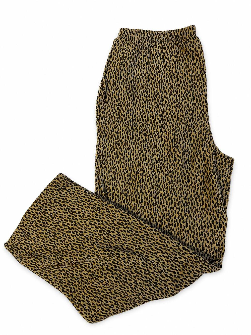 Briggs Petite Leopard Print Elastic Waist Pants Size S